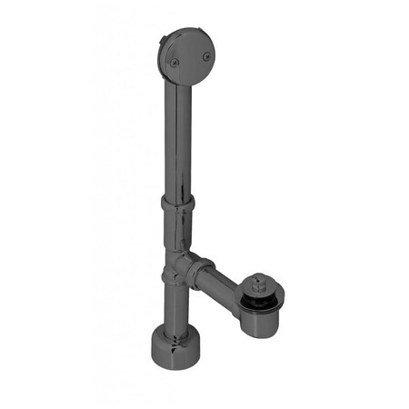 Westbrass All Exposed Pull & Drain Bath Waste, 14" Make-Up, 17 Ga. Tubing in Powdercoated Flat Black D3263K-62